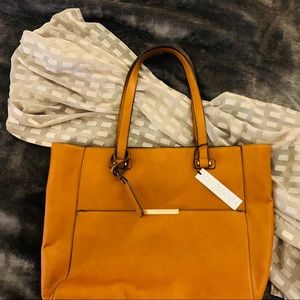NEW-Sole Society Becca Laptop Tote in Cognac